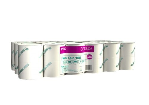 Tubeless Mini Duo toalettpapír 2 rétegű, fehér, 100% cellulóz, 101,5m 36 tek/zsugor