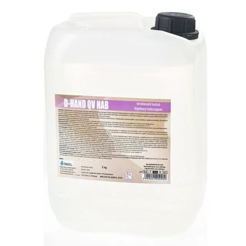 D-Hand QV HAB fertőtlenítő baktericid, fungicid, tuberkolocid, virucid, MRSA hatású habszappan 5 L