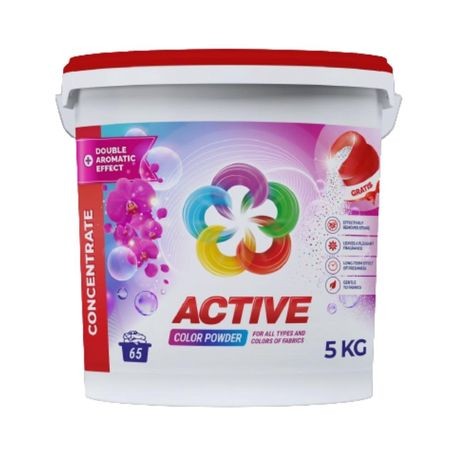 Active mosópor 5kg Color vödrös (65mosás)