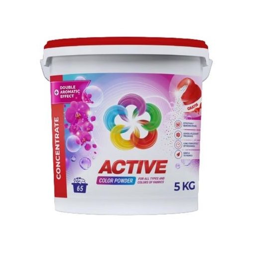 Active mosópor 5kg Color vödrös (65mosás)