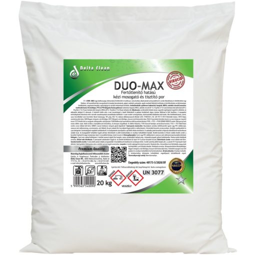 DUO-MAX 20 KG - FERTŐTLENÍTŐ HATÁSÚ KÉZI MOSOGATÓ ÉS TISZTÍTÓPOR