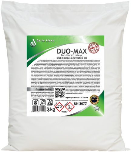 DUO-MAX 5 KG - FERTŐTLENÍTŐ HATÁSÚ KÉZI MOSOGATÓ ÉS TISZTÍTÓPOR