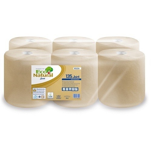 ECO Natural tekercses kéztörlő 2 rétegű, 450lap, 135m, 6tekercs/zsugor