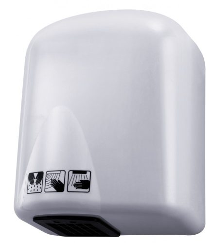 Kézszárító, ABS műanyag, fehér, 1650 W