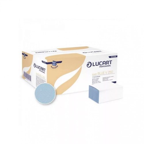 LUCART EASY BLUE V 250 1 RÉTEGŰ KÉZTÖRLŐ RECY KÉK 20X250LAP / KARTON