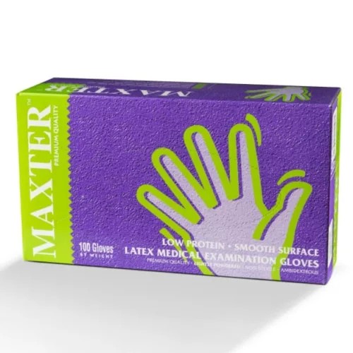 Latex kesztyű "M" enyhén púderes 100 db