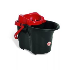   Műanyag felmosó vödör osztott vödrös 20 L fekete kerékkel