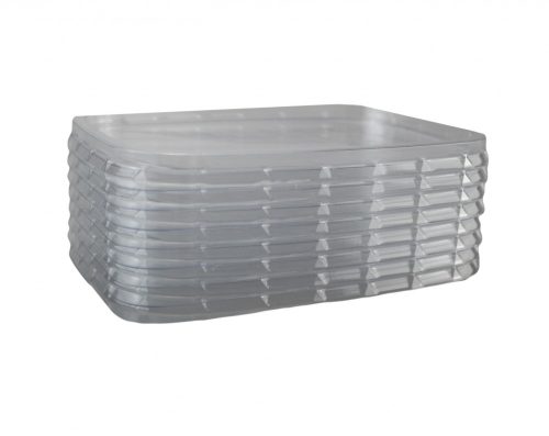 Svédtál 450-750 tető víztiszta 50 db PVC
