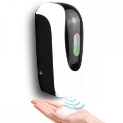    Szenzoros kézfertőtlenítő és folyékony szappan adagoló fali fehér-fekete 1000ml adapterrel 