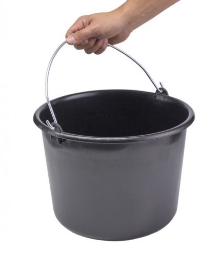 Műanyag kerek vödör 12 L fém füles